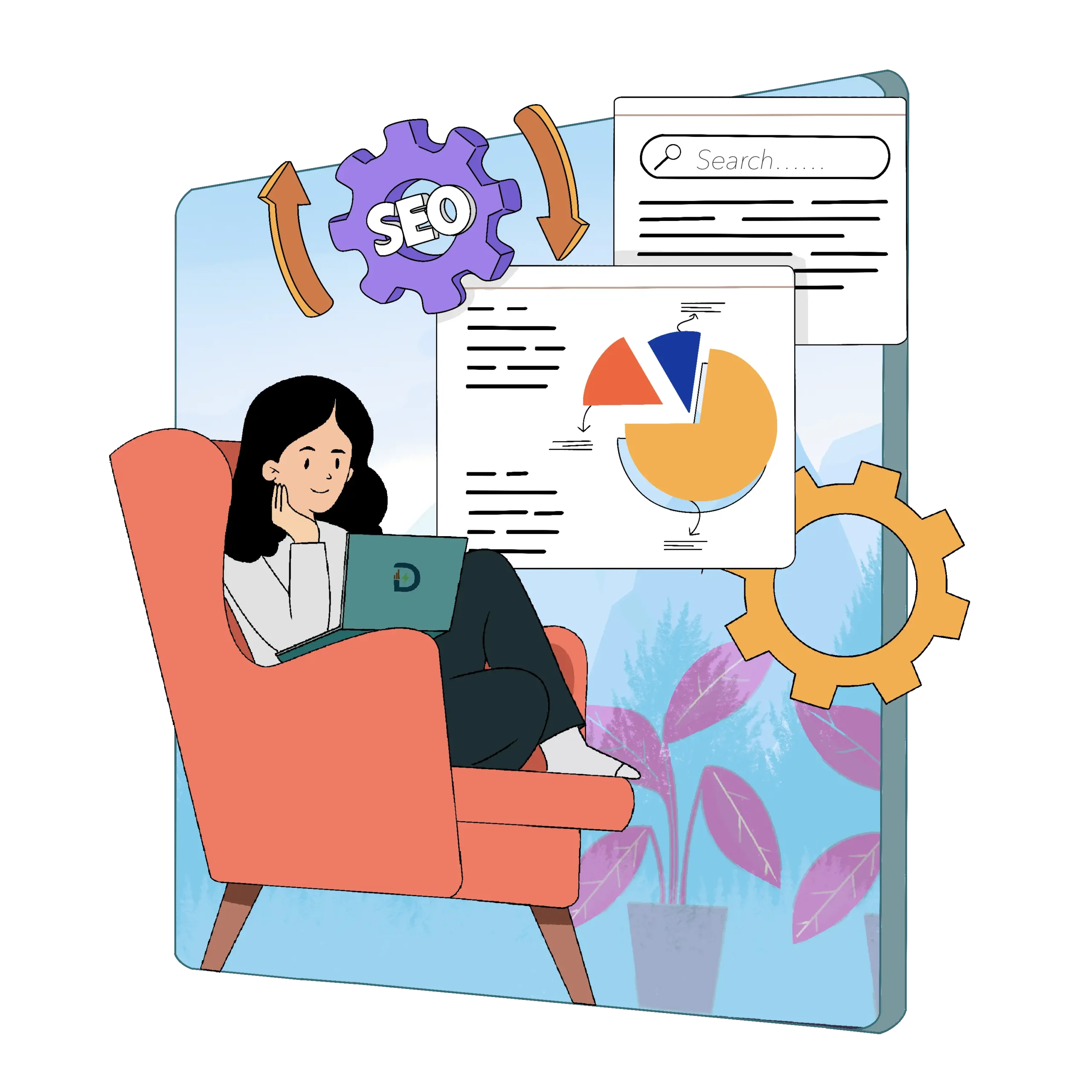 llustration showing a Search engine optimization, created by the best digital marketing agency in Thrissur, Kerala